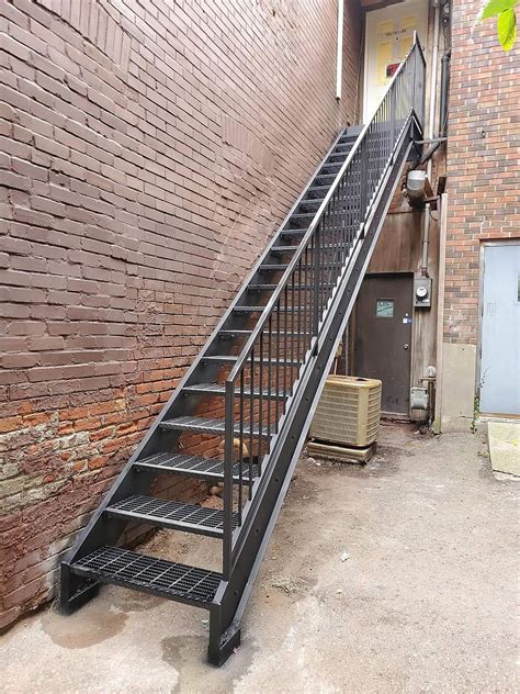 residential metal stair fabrication|exterior metal stair fabricators.